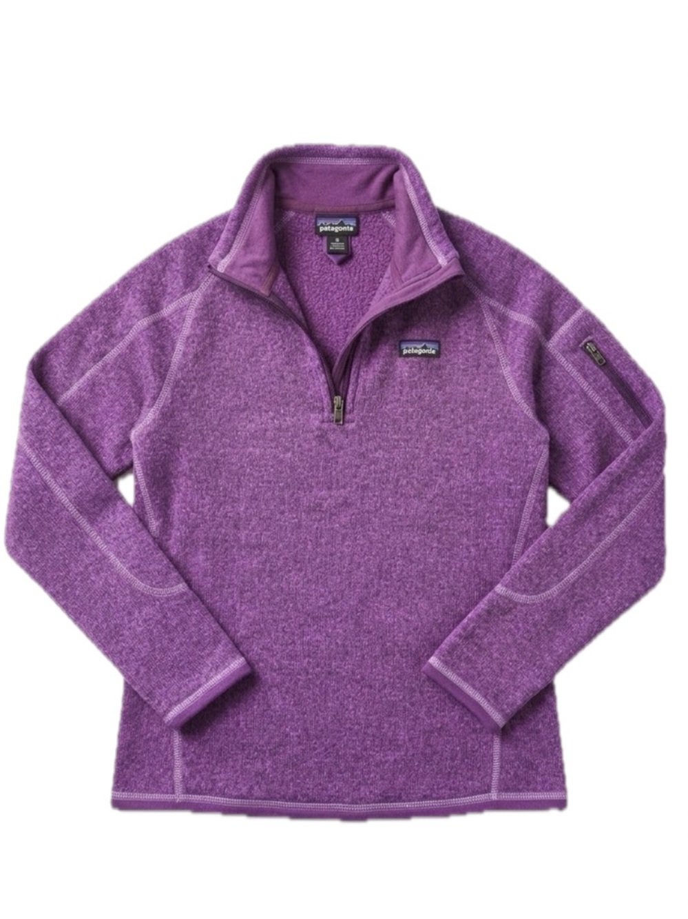 Patagonia Better Sweater 1/4 Zip Fleece Pullover Girls Large 12 Berry Fuchsia